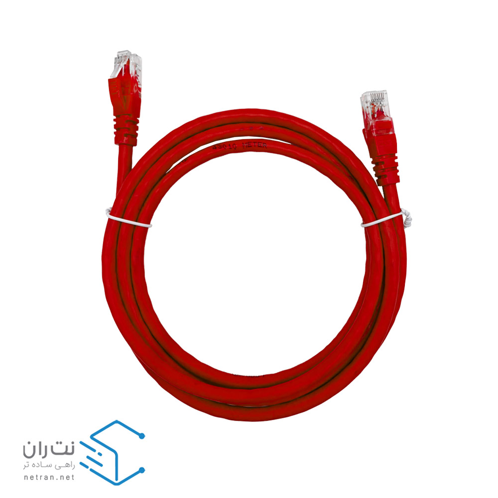 قیمت و خرید پچ کورد لگراند Cat6 UTP با روکش PVC رنگ قرمز 2 متری | نت ران